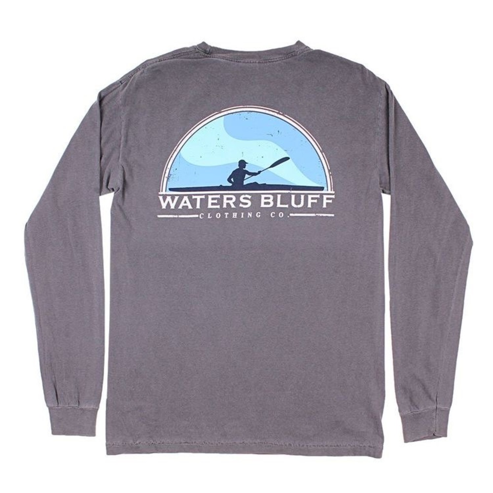 Men’s Waters Bluff Gray Long Sleeve Tee